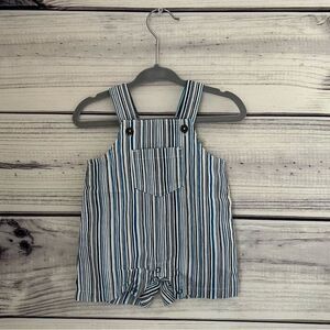 Oliver & Rain Newborn Baby Striped Overalls - Organic & Eco-Friendly